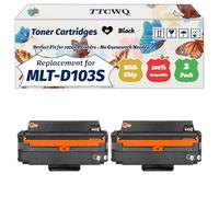 Compatible for Samsung MLT-D103S Toner Cartridges Work for Samsung ML-2950ND SCX-4728FD ML-2955DW SCX-4729FD ML-2955ND SCX-4729FW Printers (2-Pack Black)