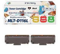 Compatible for Samsung MLT-D116L Toner Cartridge Work for Samsung Xpress M2625 M2625D M2626 M2675 M2675F M2675FN Printers (2-Pack Black)