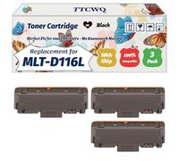Compatible for Samsung MLT-D116L Toner Cartridge Work for Samsung Xpress M2625 M2625D M2626 M2675 M2675F M2675FN Printers (3 Pack Black)