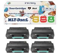 Compatible for Samsung MLT-D201L Toner Cartridges Work for Samsung ProXpress M 4030 ND ProXpress M 4080 FX Printers, with Chip, High Yield 20000 Pages, High-Definition Printing (4 Pack Black)