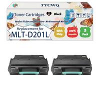 Compatible for Samsung MLT-D201L Toner Cartridges Work for Samsung ProXpress M 4030 ND ProXpress M 4080 FX Printers, with Chip, High Yield 20000 Pages, High-Definition Printing (2-Pack Black)