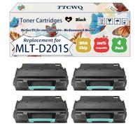 Compatible for Samsung MLT-D201S Toner Cartridges Work for Samsung ProXpress M 4030 ND ProXpress M 4080 FX Printers, with Chip, High Yield 10000 Pages, High-Definition Printing (4 Pack Black)