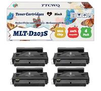 Compatible for Samsung MLT-D203S Toner Cartridges Work for Samsung SCX-5637FR SL-M3320 SL-M3370 SL-M3370FD SL-M3370FW Printers (4 Pack Black)