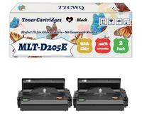 Compatible for Samsung MLT-D205E Toner Cartridges Work for Samsung ML-3710 ML-3712DW ML-3712ND Printers, with Chip, High Yield 10000 Pages, High-Definition Printing (2-Pack Black)
