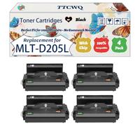Compatible for Samsung MLT-D205L Toner Cartridges Work for Samsung SCX-4833 SCX-4833FD SCX-4833FR SCX-4833Series SCX-5637 SCX-5637F SCX-5637 Printers (4 Pack Black)