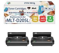 Compatible for Samsung MLT-D205L Toner Cartridges Work for Samsung SCX-5637 FR SCX-5637 Series SCX-5639 SCX-5700 Series SCX-5737 SCX-5737 FW SCX-5739 Printers (2-Pack Black)