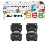 Compatible for Samsung MLT-D305L Toner Cartridges Work for Samsung ML-3750ND Printers, with Chip, High Yield 25000 Pages, High-Definition Printing (4 Pack Black)