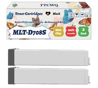 Compatible for Samsung MLT-D708S Toner Cartridges Work for Samsung MultiXpress K 4200 Series K 4250 LX K 4250 RX K 4300 LX K 4300 Series K 4350 Printers (2-Pack Black)