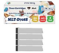 Compatible for Samsung MLT-D708S Toner Cartridges Work for Samsung MultiXpress K4250RX SMART K4250LX SMART K4300LX SMART MX4 Printers (4 Pack Black)