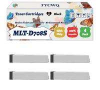 Compatible for Samsung MLT-D708S Toner Cartridges Work for Samsung MultiXpress SMART K4250LX K4300LX MX4 Printers (4 Pack Black)