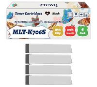 Compatible for Samsung MLT-K706S Toner Cartridges Work for Samsung MultiXpress K7400 GX K7400 LX K7400 Series K7500 GX K7500 LX K7500 Series K7600 GX K7600 LX K7600 Printers (4 Pack Black)