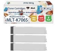 Compatible for Samsung MLT-K706S Toner Cartridges Work for Samsung MultiXpress K7400GX K7400LX K7400 Series K7500 GX K7500LX K7500 Series K7600GX K7600LX K7600 Printers (3 Pack Black)
