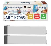 Compatible for Samsung MLT-K706S Toner Cartridges Work for Samsung MultiXpress K7400GX K7400LX K7400 Series K7500 GX K7500LX K7500 Series K7600GX K7600LX K7600 Printers (2-Pack Black)