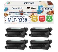 Compatible for Samsung MLT-R358 Drum Unit Work for Samsung MultiXpress M 4370 LX M 5300 Series M 5360 RX M 5370 Printers (4 Pack Black)