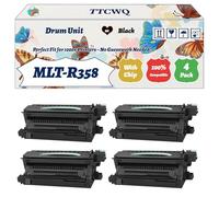 Compatible for Samsung MLT-R358 Drum Unit Work for Samsung MultiXpress M 4370 LX M 5300 Series M 5360 RX M 5370 Printers (4 Pack Black)