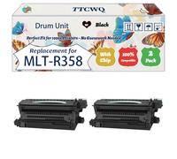 Compatible for Samsung MLT-R358 Drum Unit Work for Samsung MultiXpress M 4370 LX M 5300 Series M 5360 RX M 5370 Printers (2-Pack Black)