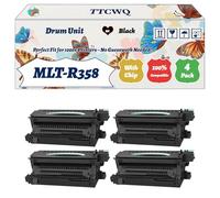 Compatible for Samsung MLT-R358 Drum Unit Work for Samsung MultiXpress M5370 LX MultiXpress M4370 LX Printers, with Chip, High Yield 100000 Pages, High-Definition Printing (4 Pack Black)