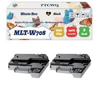 Compatible for Samsung MLT-W708 Waste Box Work for Samsung MultiXpress K4200 Series K4250 LX K4250 RX K4300 LX K4300 Series K4350 Printers (2-Pack Black)