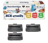 Compatible for Samsung SCX-4720D3 Toner Cartridges Work for Samsung SCX-4520 SCX-4720F SCX-4720FN Printers, with Chip, High Yield 4000 Pages, High-Definition Printing (3 Pack Black)