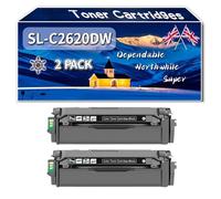 Compatible for Samsung SL-C2620DW Toner Cartridges, Work for Samsung ProXpress SLC2620DW Printers (2 Pack Black)