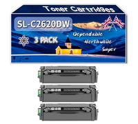 Compatible for Samsung SL-C2620DW Toner Cartridges, Work for Samsung ProXpress SLC2620DW Printers (3 Pack Black)