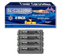Compatible for Samsung SL-C2620DW Toner Cartridges, Work for Samsung ProXpress SLC2620DW Printers (4 Pack Black)