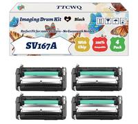 Compatible for Samsung SV167A Imaging Drum Kit Work for Samsung MultiXpress M 4370 LX M 5300 Series M 5360 RX M 5370 Printers (4 Pack Black)