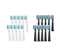 Compatible for Seago Replacement Toothbrush Heads SG-575/507B/508/551/958/908/909/917/610/659/719/910/548/2303 Electric(Black 10 White 10pcs)