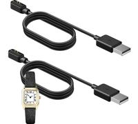 Compatible for Sekonda Monica Ladies Watch Charger, Lamshaw Magnetic USB Replacement Charging Compatible with Sekonda Monica Ladies Watch 20mm (Black+Black, USB A)