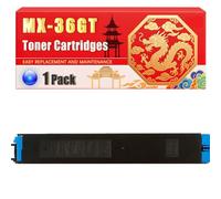 Compatible for Sharp MX-36GT MX-2610N MX-3110N MX-3610N Toner Cartridges Printers, With Chip Large Capacity 28000 Pages (1 Pack Cyan)