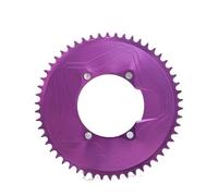 Compatible for Shimano Aero Closed Disc Chainring BCD110 3mm Offset 50-58T for Power Meter Spider Purple(Purple-52T)