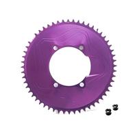 Compatible for Shimano Aero Closed Disc Chainring BCD110 3mm Offset 50-58T for Power Meter Spider Purple(Purple-56T)