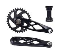 Compatible For Shimano, Compatible For SRAM, MTB Crankset BSA 24mm 165/170/175mm Direct Mount R-SPEC Trail Hollow DH AM XC(Crank 36T BB,175mm)