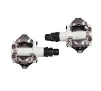 Compatible for Shimano Deore M6000 M520 PD-M520 SPD Double-sided Pedals, 55mm Center for MTB - Black Silver(White)