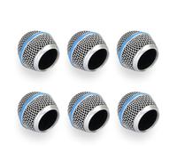 Compatible For Shure BETA 57A 58A Mesh Ball Head Wired Wireless Microphone Grille Microphone Replacement Head Steel(6Pc)