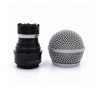 Compatible For Shure BETA58A SM58 PG58 Upper Steel Microphone Core Parts FOR SLX2 PGX2 QLXD2 Wireless Handheld Microphone Replacement Head(PG58-BLACK)
