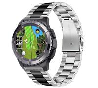 Compatible for SkyCaddie Watch Bands, Quick Release Soft Silicone Sport Wristband Replacement Straps Compatible for SkyCaddie LX2, LX5, LX5C Smart Watches (Silver-Black, 22mm size band)