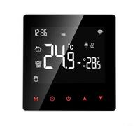 Compatible For Smart Thermostat with WiFi and Voice Control, LCD Touch Screen Underfloor Heating Controller with Power Failure Memory (Water Heater/Boiler 3A Wifi)