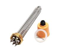Compatible for SNDHEATE，Electric Water Heater DN32 DN40 DN50 Immersion Heating Element SUS304 220V Tubular Booster 3KW(DN40,4.5KW 225mm)