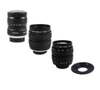 Compatible for Sony E 25mm F1.4 CCTV Lens with C-Mount Adapter C-M4/3 EOS.M R 1(25mm F1.4,Black,E mount)