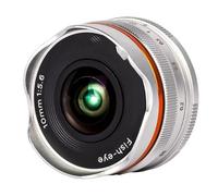 Compatible for Sony E-Mount 10mm F5.6 APS-C Fisheye Manual Focus Lens FE EOS M X FX Z M4/3 Mount(Silver,EF-M)