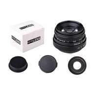 Compatible for Sony E-Mount 35mm F1.6 APS-C Manual Focus Prime Lens N1 FX Micro 4/3 C-M4/3(Black,1)