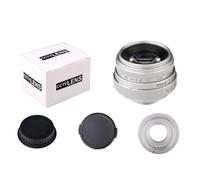 Compatible for Sony E-Mount 35mm F1.6 APS-C Manual Focus Prime Lens N1 FX Micro 4/3 C-M4/3(Silver,E mount)