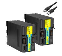 Compatible For Sony，For BP-U90 BP-U100 Rechargeable Lithium-Ion Battery Pack For The PMW-EX1 PMW-EX1R PMW-EX3 PMW-F3 XDCAM Ex Camcorders(2 Pcs Battery)