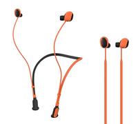 Compatible for Sony WF-1000XM6 Strap, Skin-Friendly Silicone Sports Neckband Strap, Wireless Headphone Anti-Lost Cord,Black with Orange