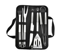 Compatible for Stainless Steel Oven Set Barbecue Combination Tool Outdoor BBQ Storage Portable Cloth Bag Baking(9-Piece Set)