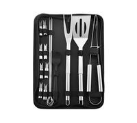 Compatible for Stainless Steel Oven Set Barbecue Combination Tool Outdoor BBQ Storage Portable Cloth Bag Baking(16-Piece Set)