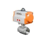 Compatible for Stainless Steel Pneumatic Ball Valve, Double Acting High Platform Design with Female Thread Connections(3/4")