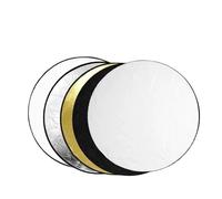Compatible For Studio & Outdoor Photography - 5-in-1 Portable Collapsible Round Multi-Color Reflector 30/60/80/110CM(110CM Reflector)