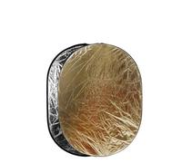 Compatible For Studio & Outdoor Photography - 60/90/100cm Portable Collapsible Reflector Diffuser With Carry Bag(60cm gold silver)